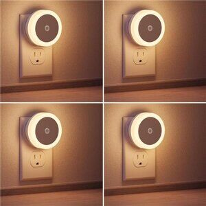 LED Baby Night Lights Plug into Wall [4Pack], Nightlight with Light Sensors